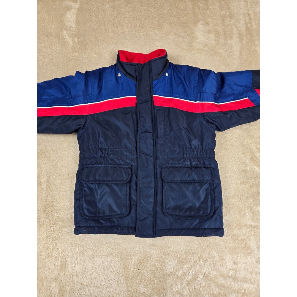 OshKosh B'gosh‎ Kids Jacket Blue Red Color Block Puffer Size M 5-6
